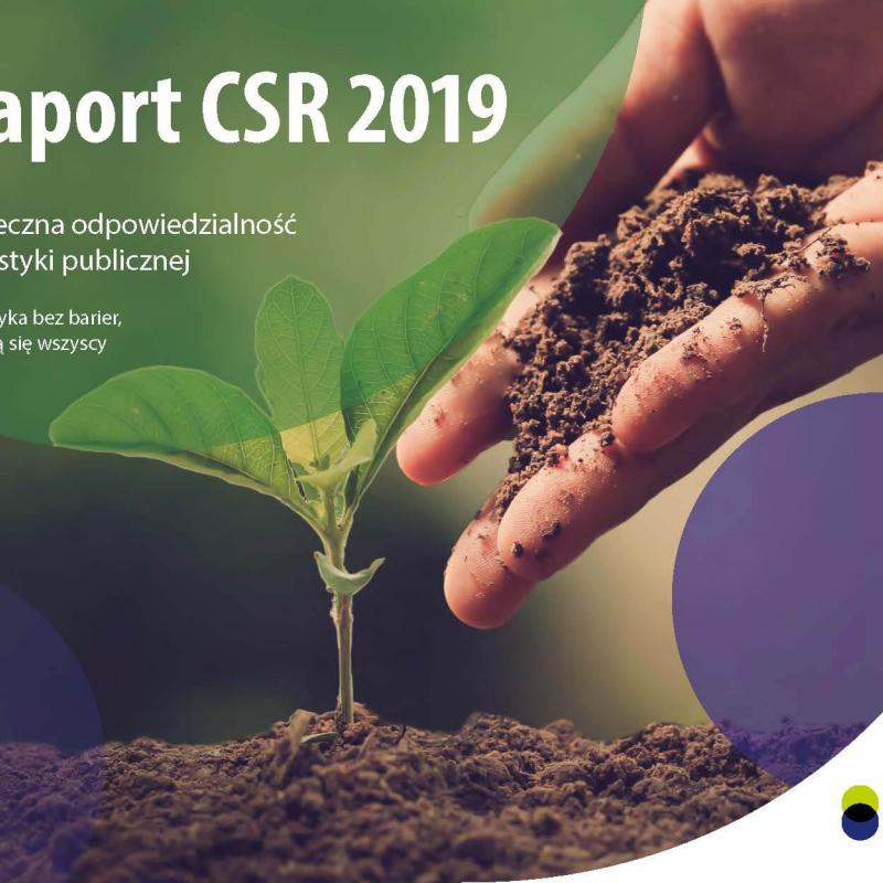 Grafika promująca publikację Raport CSR 2019