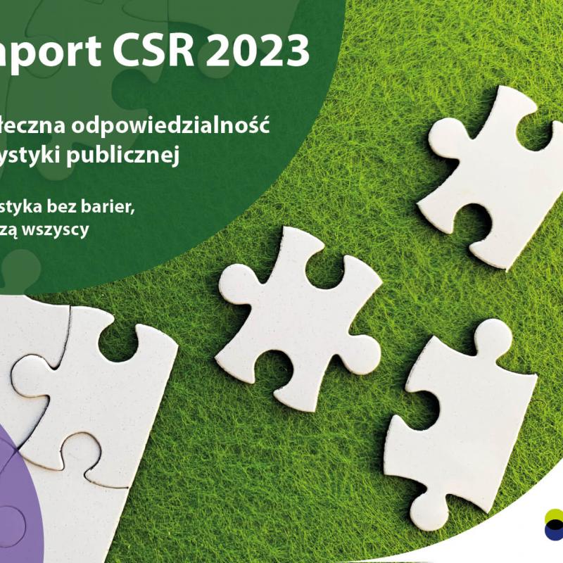 Grafika promująca publikację Raport CSR 2023