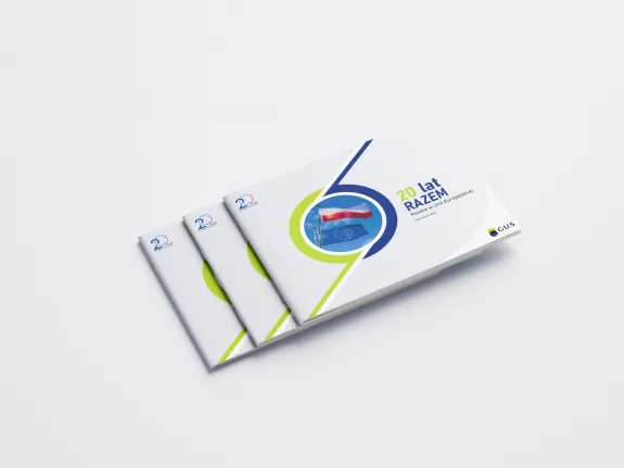 Okładka publikacji 20 lat razem. Polska w Unii Europejskiej